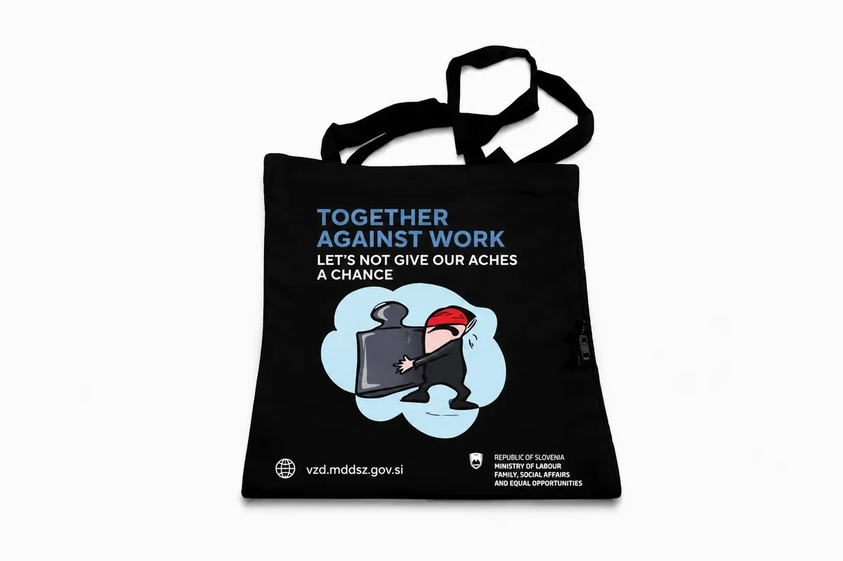 Black Dyed Cotton Tote Bag